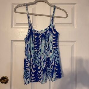 Lilly Pulitzer Blue and White Patterned Camisole